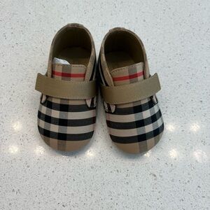 Plaid Kids Shoes with Strap